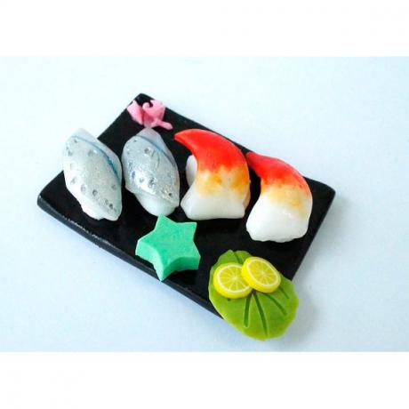 Набор для лепки Miniatures Play Суши "Моллюск, скумбрия, щука" (Clam $ Mackerel Pike Sushi)
