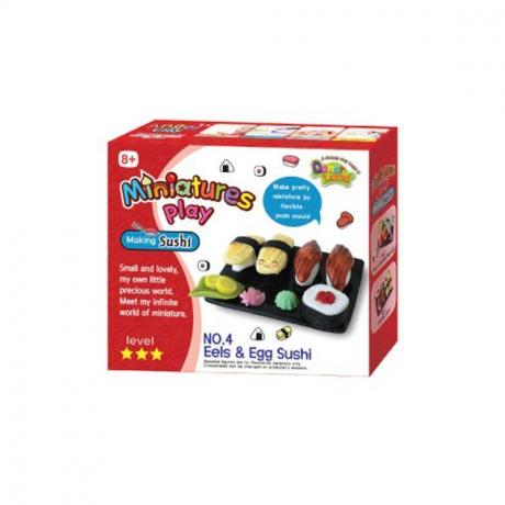 Набор для лепки Miniatures Play Суши "Мурена с яйцом" (Eels & Egg Sushi)