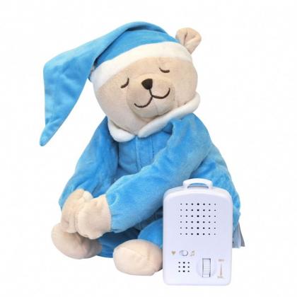 Умная игрушка Doodoo Babiage Мишка голубой спящий с ночником