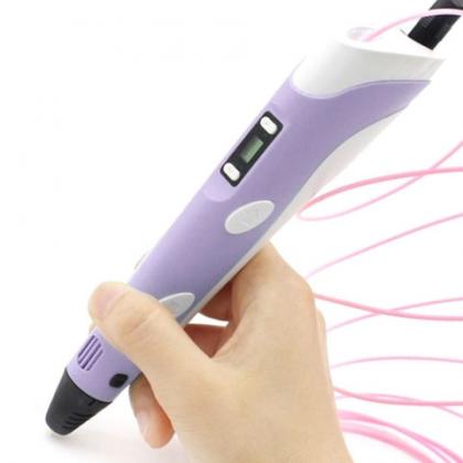 3D ручка Spider Pen PLUS с ЖК дисплеем фиолетовая