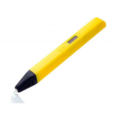 3D ручка Spider Pen SLIM с OLED Дисплеем - работает от USB (желтая)